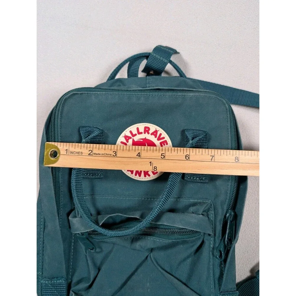Fjallraven Backpack Kanken Mini Frost Green Laptop Sleeve Adjustable Shoulder